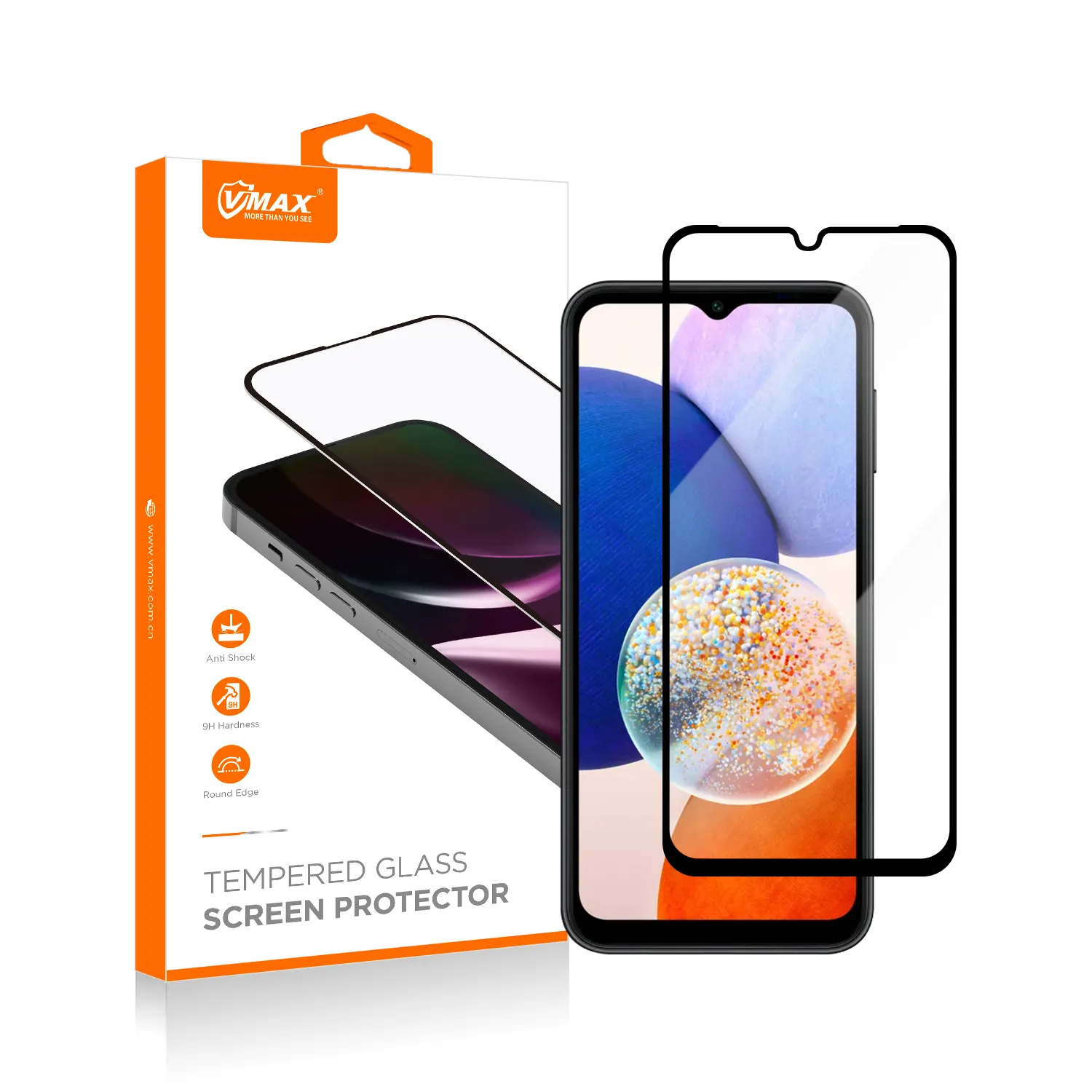 Lụa In Đầy Đủ Bìa Bảo Vệ Bảo Vệ Màn Hình Bảo Vệ Cho Samsung Galaxy A15 A25 A34 F14 S24 0.33Mm HD Rõ Ràng 9H Tempered Glass Phim