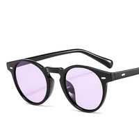 Fabricant vente en gros de lunettes de soleil personnalisées marque designer rétro ovale monture en plastique femme homme lunettes de soleil 2024