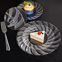 100 Assiettes à dessert en plastique jetables, lavables et réutilisables, de qualité supérieure, rigides, transparentes, de 6 pouces, pour fêtes, mariages et événements