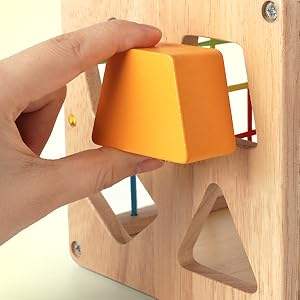 Cube <span class=keywords><strong>de</strong></span> tri <span class=keywords><strong>de</strong></span> formes en bois écologique avec marteau et balles, jouet éducatif pour les tout-petits, apprentissage précoce et développement <span class=keywords><strong>de</strong></span> la <span class=keywords><strong>motricité</strong></span> - Product Image 2