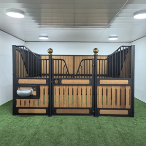 Chức năng EU phong cách sang trọng cao cấp thoải mái và an toàn tre và thép ngựa chuồng ngựa di động ngoài trời ngựa gian hàng hộp - Product Image 1