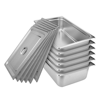 Grande taille Gn1/3 1/6 chauffe-plat plateau alimentaire Gastronorm récipient alimentaire équipement de cuisine Buffet restauration acier inoxydable