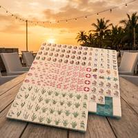 Jeu de Mahjong Américain Thème Océan 160 Pièces Tuiles de Mahjong en Acrylique Mahjong Sirène Joker Jeu de Mahjong Fête Nautique Vente en Gros