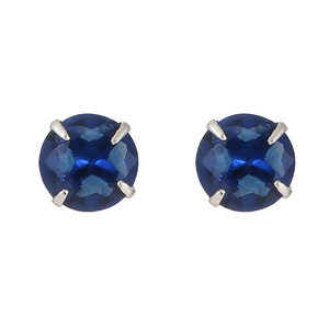 Vente en gros S999 argent 12 zodiaque pierre de naissance clous d'oreille femme soin des oreilles rond coloré zircon cubique coupe CZ boucles d'oreilles - Product Image 5