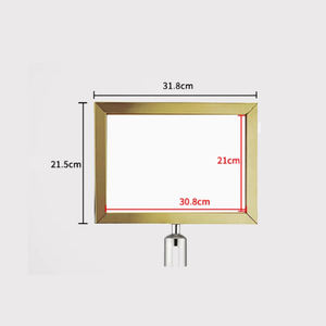 <span class=keywords><strong>A4</strong></span> Poste Signo Soporte <span class=keywords><strong>de</strong></span> acero inoxidable Poste <span class=keywords><strong>de</strong></span> doble cara Marco <span class=keywords><strong>de</strong></span> señal con cubierta - Product Image 1