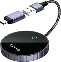 El adaptador Carplay inalámbrico Fuallwin convierte las manos libres Control de voz inteligente Dongle USB Plug & Play para coche 2016