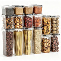 Ensemble de boîtes de conservation alimentaire hermétiques empilables BX à capacités multiples avec couvercles pour la cuisine, les collations et les pâtes