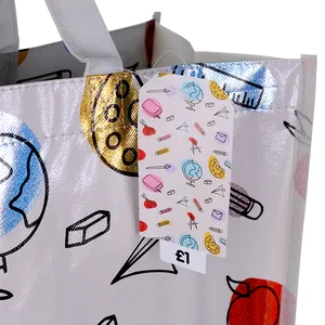 Custom Reusable Laminated Polypropylene Non Woven Bag Recycle Rpet Tote Shopping Bag