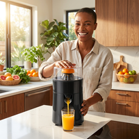 Gemakkelijk te reinigen waterdichte elektrische citruspers met automatische pulpverwijdering, lekvrij ontwerp, van plastic, voor huishoudelijk gebruik