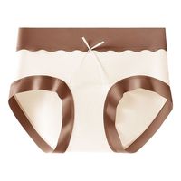 Celana Dalam Wanita Chocolate 7A Lactate Mid-Rise High-Elastic Seri Warna Morandi Seamless Menutupi Pinggul Anti-Bakteri Nyaman