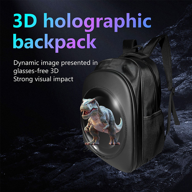 3D Hologram Fan Mobile Indoor/Outdoor Advertising Backpack Replaceable Content Displaying Advertising Images Videos OEM App