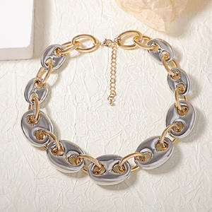 Hip-hop Punk Style Geometric <b>Ring</b>-shaped Interlocking Chain <b>Necklace</b> Casual Women's Style - Product Image 3