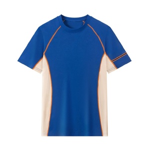 T-shirt d'été pour <span class=keywords><strong>femme</strong></span>, <span class=keywords><strong>anti</strong></span>-<span class=keywords><strong>UV</strong></span>, séchage rapide, évacuation de l'humidité, respirant, color-block, col rond, manches courtes - Product Image 6