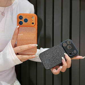 Funda de <span class=keywords><strong>Teléfono</strong></span> de Lujo con Brillantina y Recubrimiento para iPhone Air 13 14 15 16 17 Pro Max, Protector de Lente, Antigolpes, Estilo Femenino - Product Image 2
