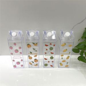 Dernière version – Bouteille d'eau carrée en plastique, anti-fuite, lavable au lave-vaisselle, pour enfants et étudiants, idéale pour les fêtes et l'école - Product Image 3