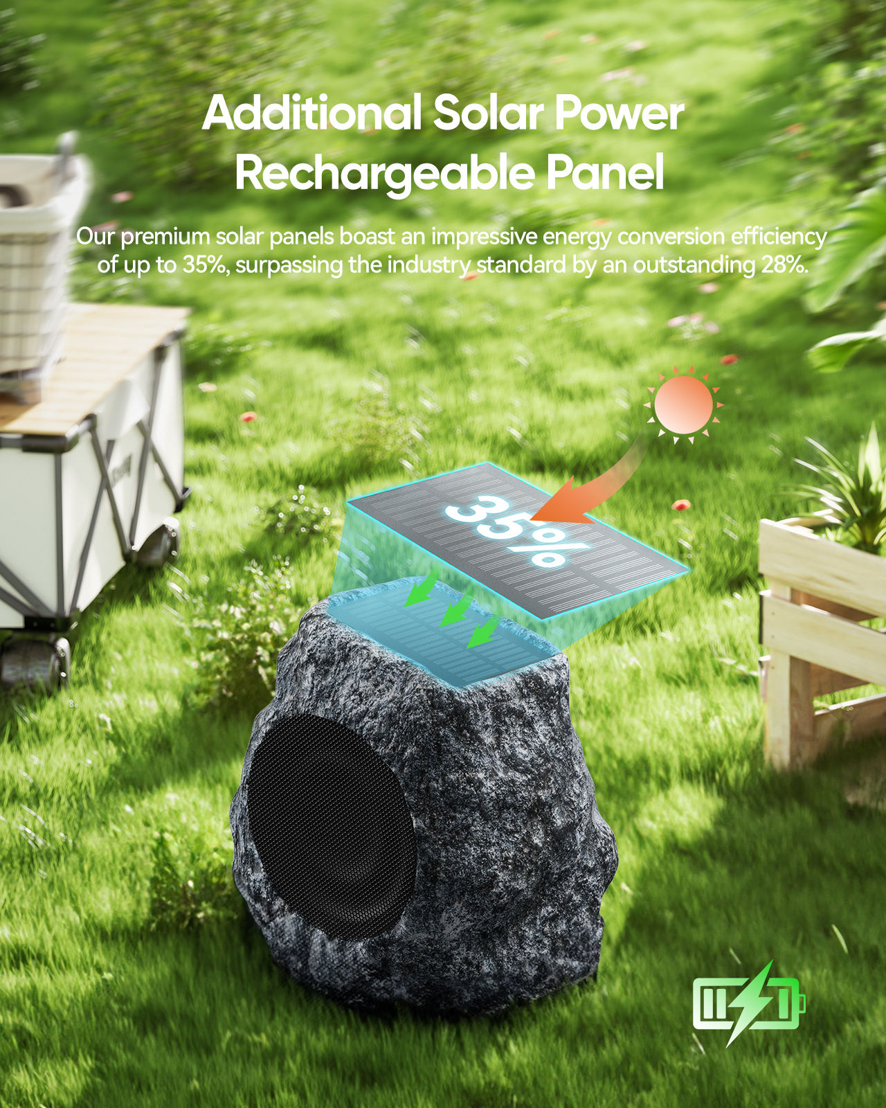 30W Waterproof Outdoor Speaker with Deep Bass Bluetooth