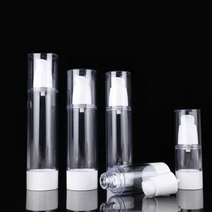 Transparant Als Plastic Lege Serum Fles 15Ml 30Ml 50Ml Airless Pomp Verpakking Hoge Kwaliteit Vacuüm Container