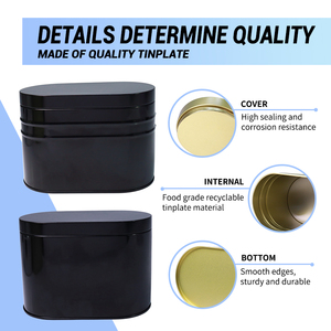 Biểu Tượng Tùy Chỉnh Kim Loại <span class=keywords><strong>Container</strong></span> Cấp Thực Phẩm Hình Bầu Dục Hộp Thiếc Bao Bì Thực Phẩm Bánh Trung thu Bánh Cookie Kẹo Có Thể Kim Loại <span class=keywords><strong>Tin</strong></span> Với Nắp - Product Image 5