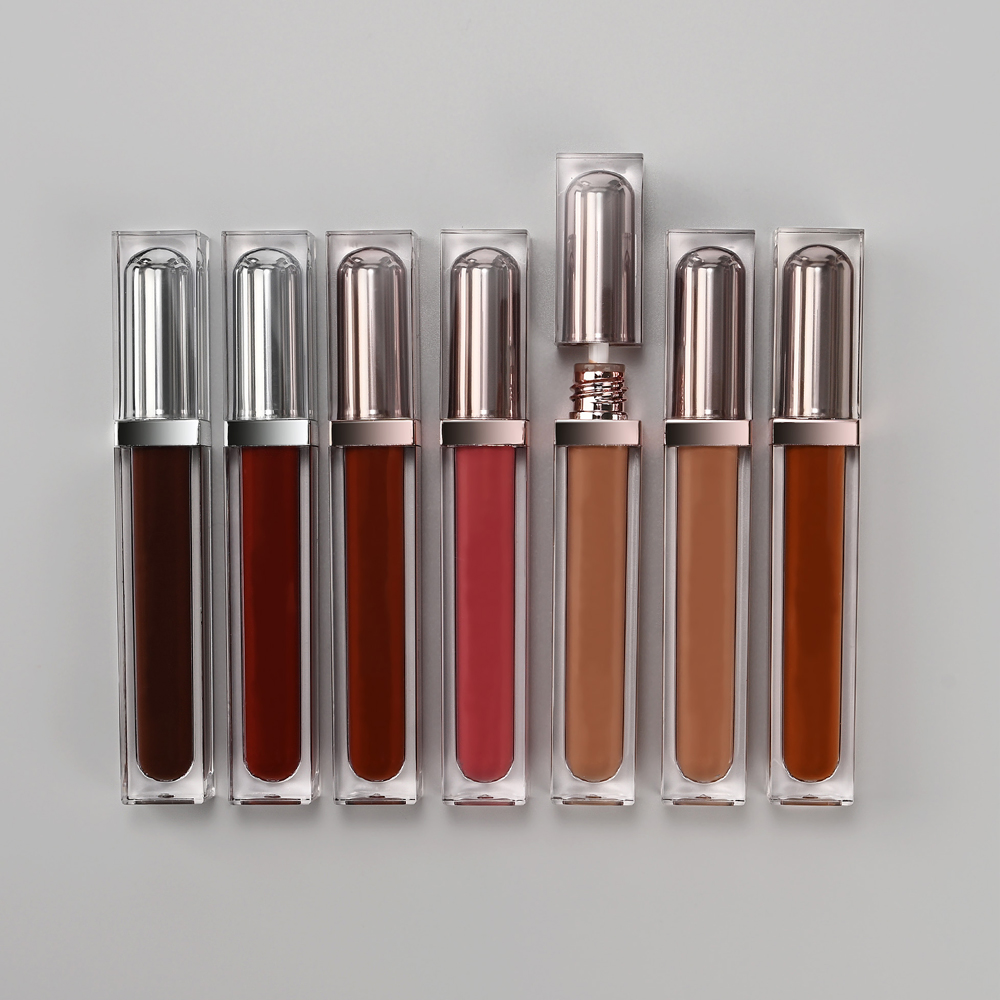 Матовый антипригарный блеск для губ, 51 чистый цвет, фирменная торговая марка, блеск для губ с индивидуальным логотипом, для веганов