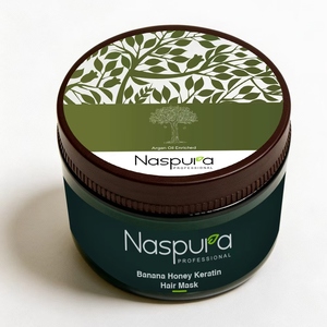 Masque capillaire à la kératine biologique avec <span class=keywords><strong>banane</strong></span> et miel, formule naturelle 2-en-1 pour la réparation et la régénération des cheveux - Product Image 4