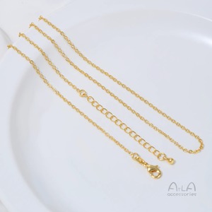 Chaîne plaquée or véritable 24 carats, forte conservation de la couleur, collier, <span class=keywords><strong>lingot</strong></span>, collier DIY, bracelet, extension, S - Product Image 6