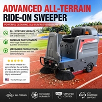 Nouvelle balayeuse électrique industrielle autotractée Laite pour le nettoyage des routes, avec batterie, pour la collecte des feuilles, largeur de nettoyage 1300 mm