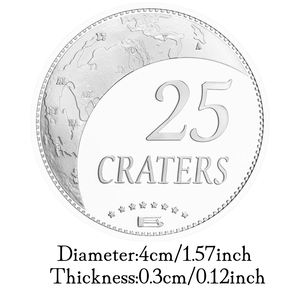 Repubblica lunare 25 crateri da collezione argento placcato Souvenir Basso-Relievo collezione arte regalo creativo moneta commemorativa - Product Image 3