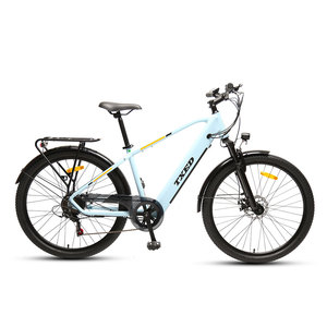 Vélo électrique de ville à longue portée, cadre en alliage TXED, 7 vitesses, moteur arrière sans balais 250W, batterie au lithium 36V/10.4Ah, freins à disque, électronique - Product Image 2