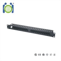 Organisateur de gestion des câbles 1U 19 pouces 24 ports, support de montage en rack horizontal en métal