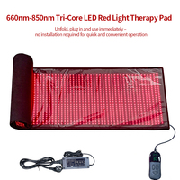 Selimut Terapi Cahaya Merah Inframerah Dekat LED REDSKY untuk Penggunaan di Rumah, Matras Yoga, 660Nm 850Nm untuk Tubuh