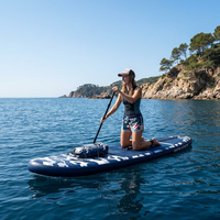 Planche de SUP gonflable en PVC camouflage marine, multi-usages pour le tourisme, le yoga, le fitness, la pêche, avec pompe, pagaie et sac à dos – Vente en gros