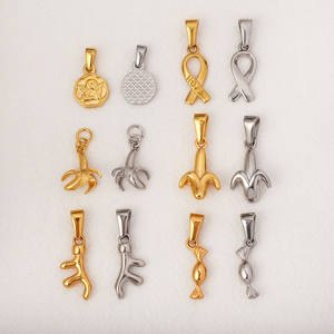 Joyería Impermeable, Chapado en Oro de 18K, Acero Inoxidable, Colgante de Cinta de Ángel, Dije Personalizado de Fruta de Caramelo de Coral para <span class=keywords><strong>Collar</strong></span> o Pulsera <span class=keywords><strong>DIY</strong></span> - Product Image 3