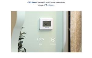 Pille Çalışan Kablosuz <span class=keywords><strong>CO2</strong></span> Monitörü, 1 Yıllık Bekleme Süreli NDIR Sensörlü Karbon Dioksit Dedektörü, Ev Ofis İçin - Product Image 4