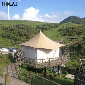 Tente de Luxe Personnalisée pour Hôtel, Quadrilatère à Pointe Unique avec Structure en Acier, Lodge <span class=keywords><strong>Nomade</strong></span> de Luxe en PVC Imperméable pour Complexes Extérieurs - Product Image 3