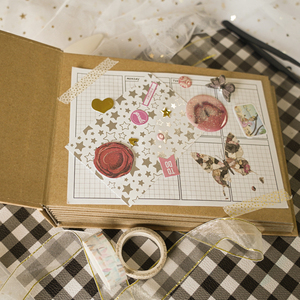 Álbum de fotos de papel Kraft, colección de fotos de tapa dura, álbumes de recortes DIY para aniversario de boda, San Valentín - Product Image 1