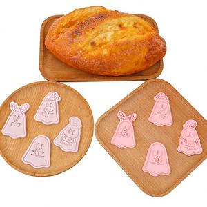 Moule à biscuits Noël : <span class=keywords><strong>Bonhomme</strong></span> <span class=keywords><strong>en</strong></span> pain d'épices 3D, motif dessin animé, tampon <span class=keywords><strong>de</strong></span> gaufrage DIY - Product Image 2