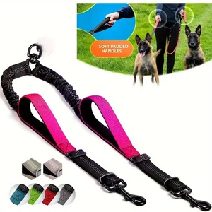 <span class=keywords><strong>Briquet</strong></span> personnalisé en métal élastique sans enchevêtrement émerillons rétractable double laisse pour <span class=keywords><strong>chien</strong></span> de compagnie pour 2 grands chiens - Product Image 2