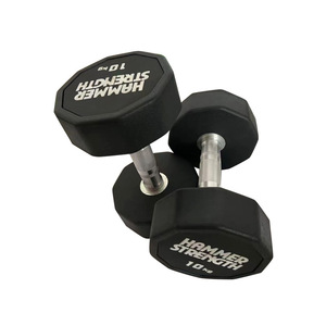 Haltères en caoutchouc Hammer Strength 10 kg pour la remise en forme, la salle de sport et la maison - Product Image 1