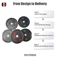 Discos de Peso con Diseño Moteado y Marcas de Color en el Anillo Central, Diseño Duradero para Equipos de Gimnasio Profesionales