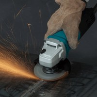 Meuleuse d'angle MAKITA M9509B, ponceuse, machine à polir et à découper le métal pour usage domestique, alimentation CA, interrupteur latéral