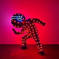 Pemasok OEM warna berubah pakaian boneka isi ulang kostum cosplay robot LED untuk panggung pertunjukan menari pesta pertunjukan