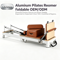 Faltbares Aluminium-Pilates-Reformer Platzsparendes Heim-Fitnessgerät Professionelles Pilates-Bett mit Turm