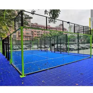 European Standard Panoramic Paddle Tennis Court Paddle Roof Cover Manufacture Padel Tennis Court With Tent Factory Price