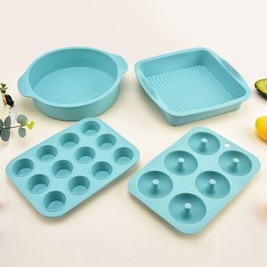 Non-Stick <b>Silicone</b> Fluted Chiffon Toast Cake <b>Baking</b> Mold Round Cake Pan for Jello Gelatin Bread - Product Image 2