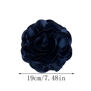 Broche de Flor de Rosa de Tela de Satén de 19 cm, Regalos de San Valentín, Broche de Flor de <span class=keywords><strong>Camelia</strong></span> Extra Grande, Broches de Solapa para Mujer - Product Image 2