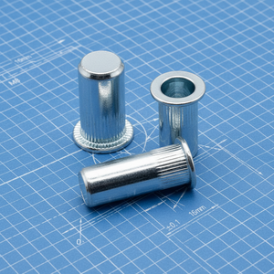 <span class=keywords><strong>Tuercas</strong></span> de remache de acero al carbono pulido tipo M4 M5 M6 selladas, con cabeza redonda y moleteadas, impermeables, tipo cerrado - Product Image 1