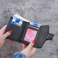 Nouvel Arrivage Portefeuille Femme Tendance en Cuir PU, Porte-Cartes, Porte-Monnaie, Sac Multifonctionnel, Petit Portefeuille Court