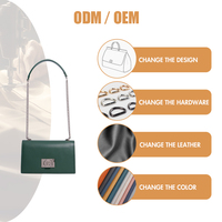 Tas Selempang Kulit Asli Vintage Fashion OEM Online China dengan Ritsleting, Desain Portabel untuk Wanita, Cocok untuk Kerja