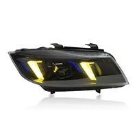 Accessoires de voiture, phares LED pour BMW Série 3 E90 330i 320i 2005-2012, yeux de serpent bicolores, phares plug and play