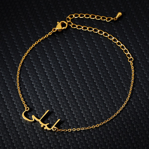 Joyería de acero inoxidable de oro rosa personalizada, collares iniciales con placa de identificación, collar con nombre árabe personalizado - Product Image 5